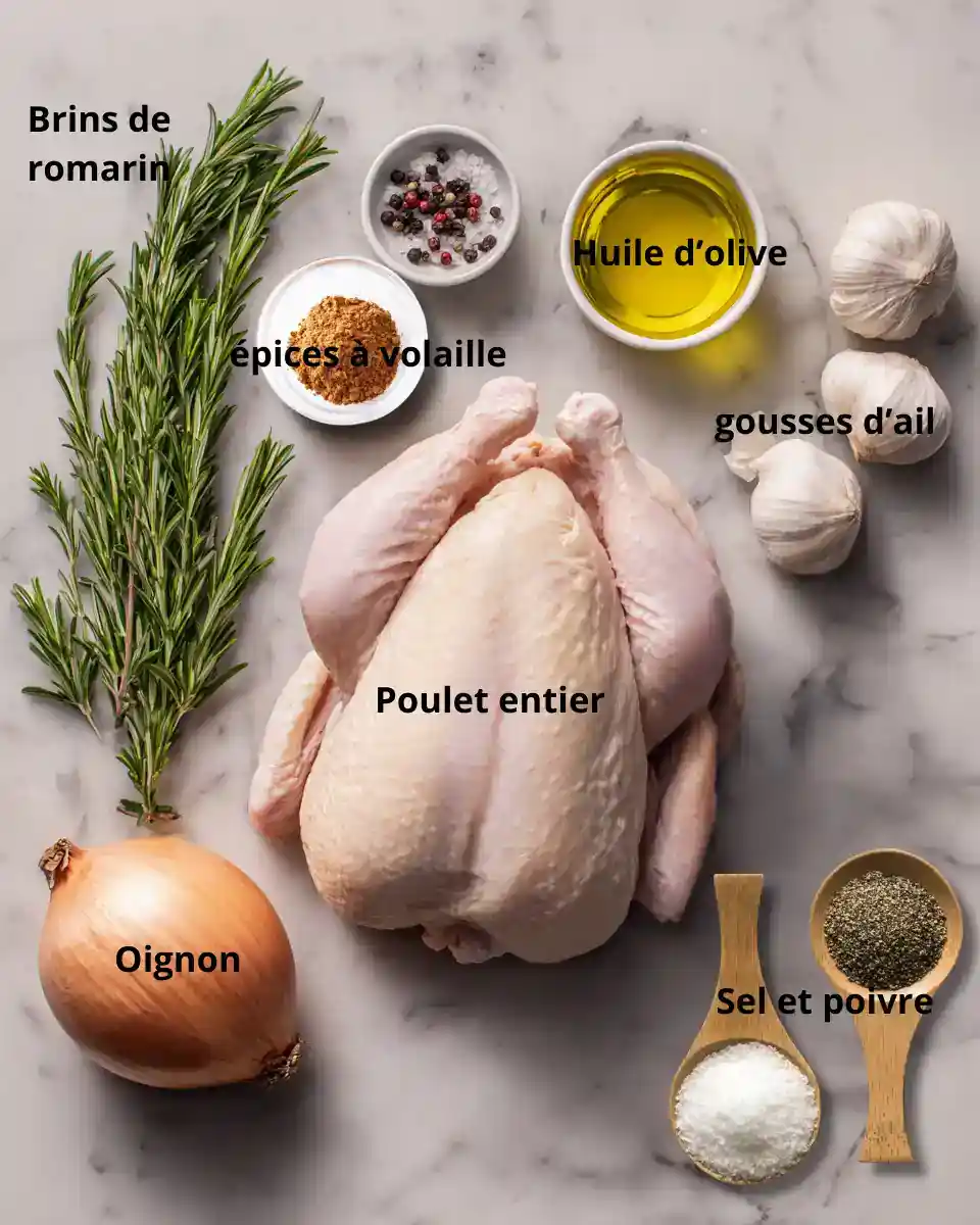 ingrédients recette poulet rôti airfryer