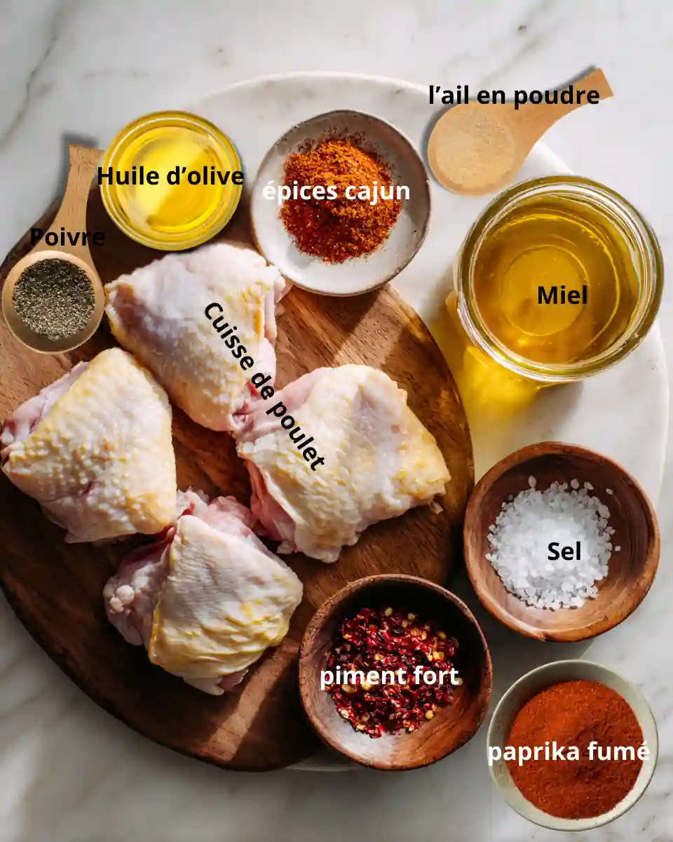 ingrédients recette cuisse de poulet au Air Fryer