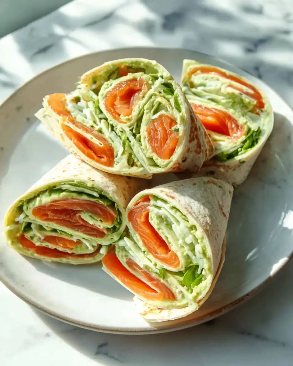 Wraps au saumon et guacamole