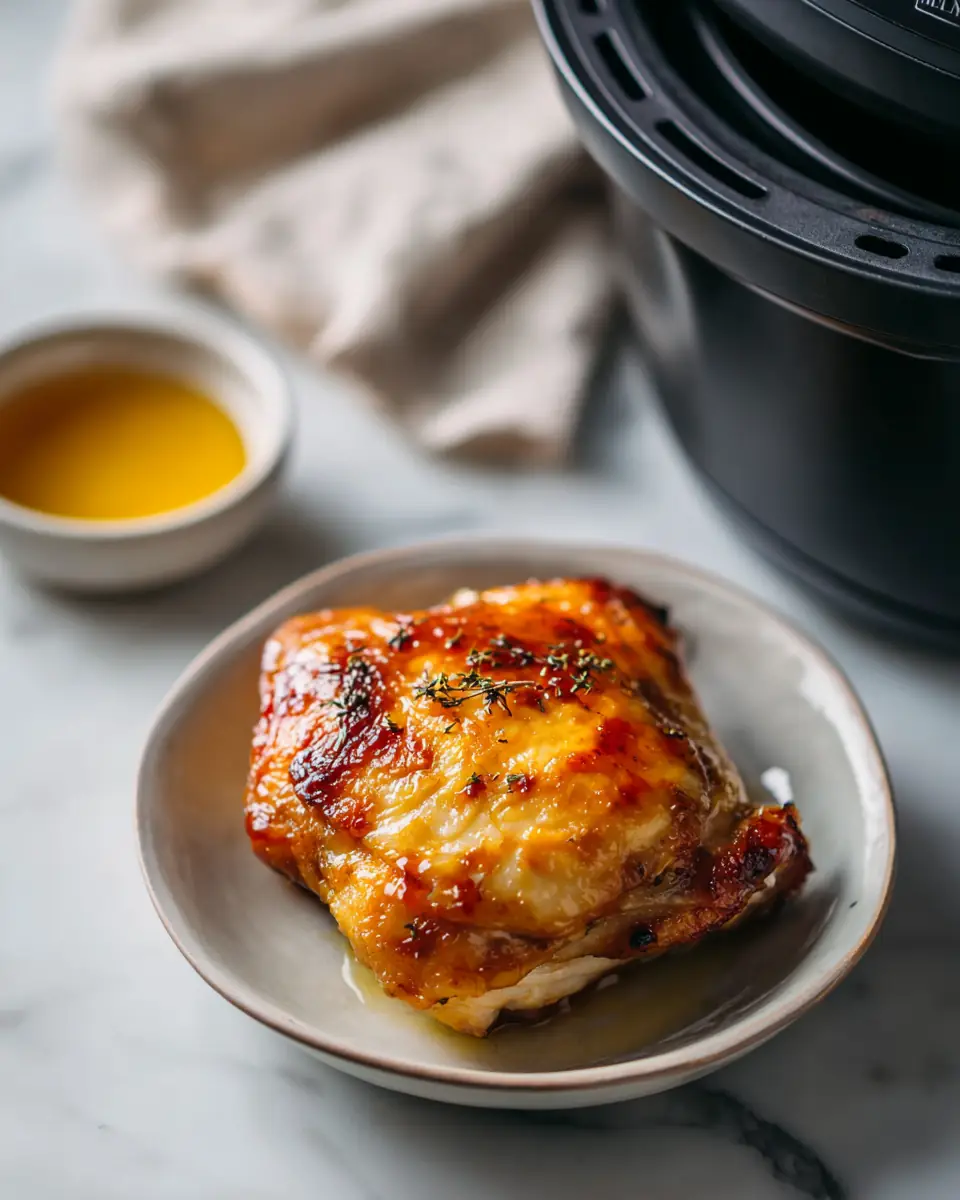 Cuisse de poulet croustillante sortie du Ninja Air Fryer