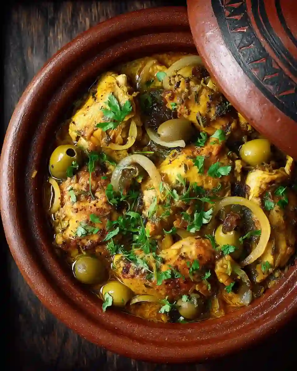 Cuisson du tajine de poulet aux citrons confits