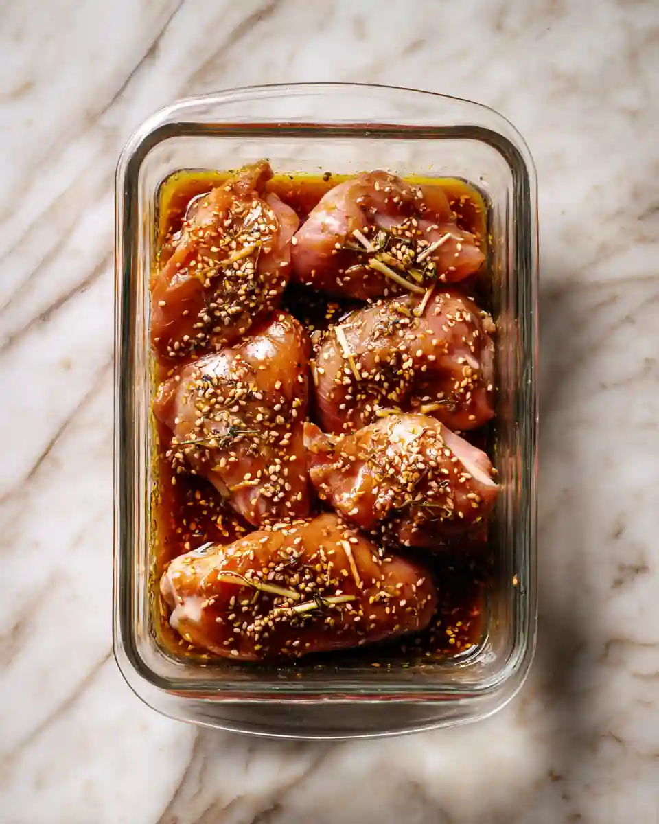 cuisse de poulet marinade asiatique