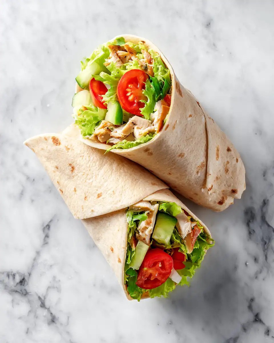 Présentation du wrap poulet maison