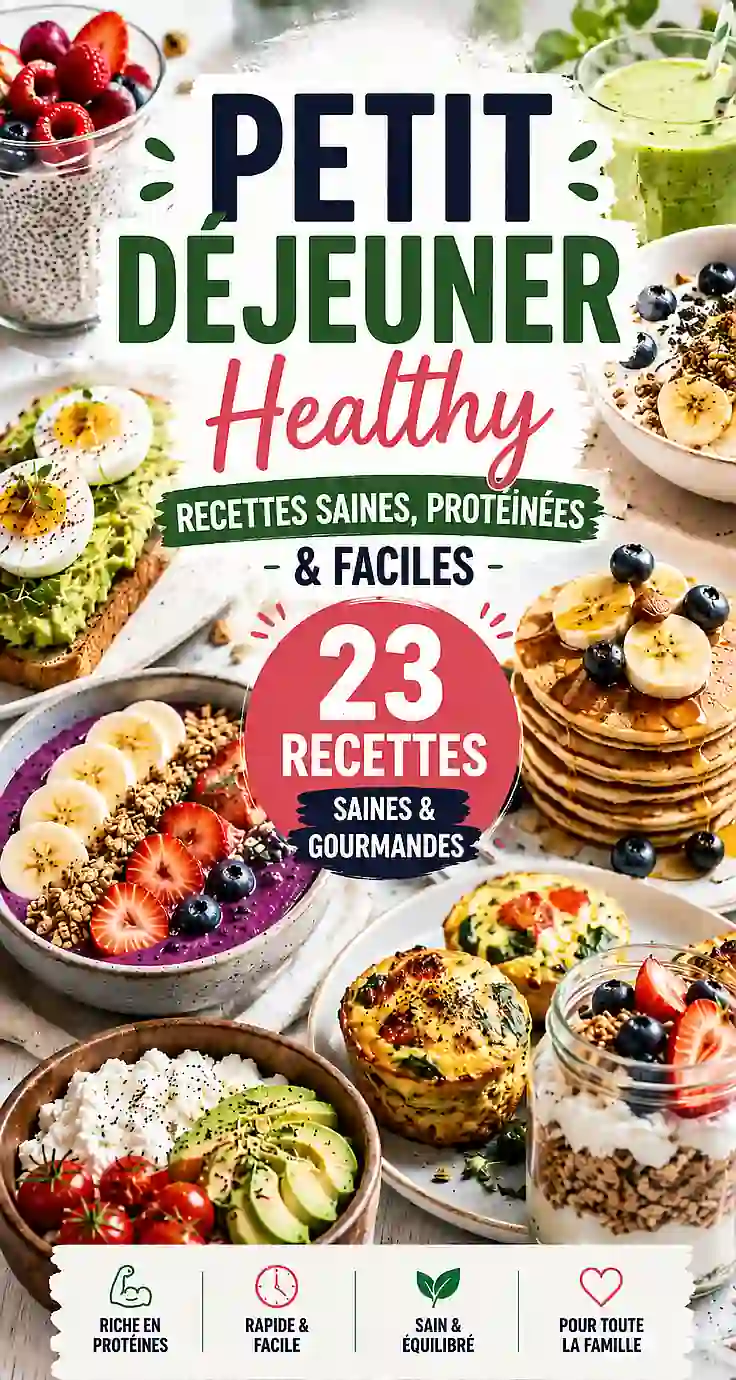 Petit Dejeuner Healthy : Recettes Saines, Protéinées et Faciles